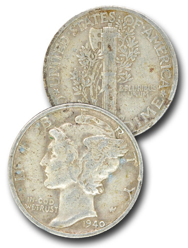 Dime バギー　レア CD-940D - 1940-D Mercury Dime - Mystic Stamp Company