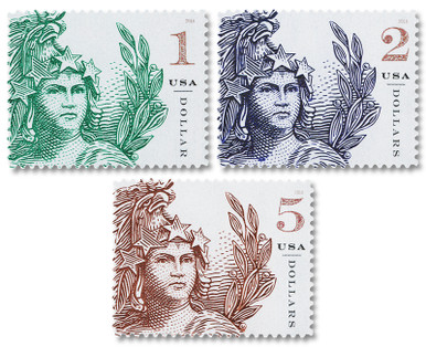 5295-97 - 2018 Statue of Freedom, set of 3 stamps - Mystic Stamp