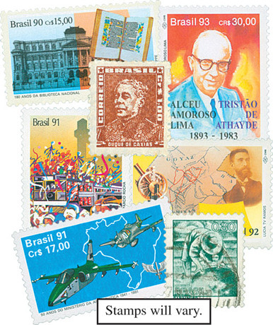 M3121 - Brazil, 200 Different Stamps - Mystic Stamp Company