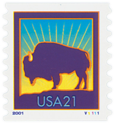 Vostok UNITED STATES STAMP ALBUM③ 3475 - 2001 21c Bison, Coil - Mystic Stamp Company