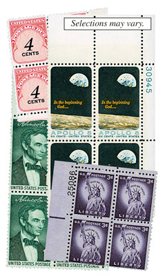 M38 - U.S. Plate Block Starter Collection - 100 Mint Plate Blocks