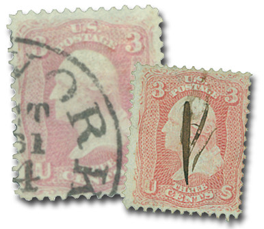 M11716 - 1861 US #64 with small imperfections and FREE US #65