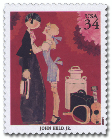 3502t - 2001 34c American Illustrator John Held, Jr