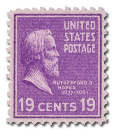 824 - 1938 19c Rutherford B. Hayes, Bright Mauve - Mystic Stamp Company