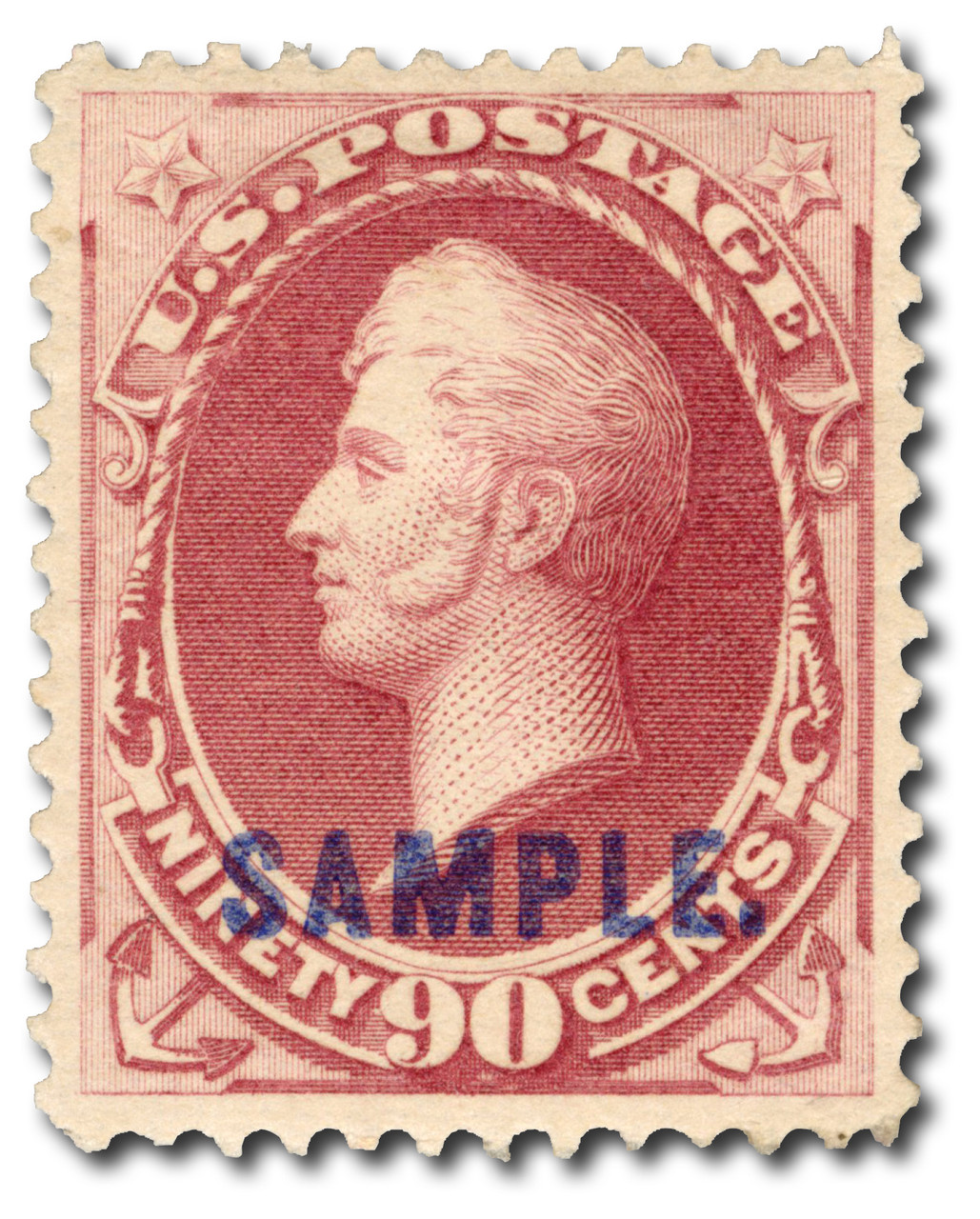 191SK - 1889 90c Oliver H. Perry, Carmine, Specimen Type K