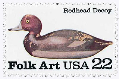 2141 - 1985 22c Broadbill Duck Decoys: Redhead - Mystic