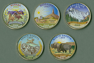 CN200625C - 2006 Colorized U.S. State Quarters, Set of 5 - Mystic Stamp ...