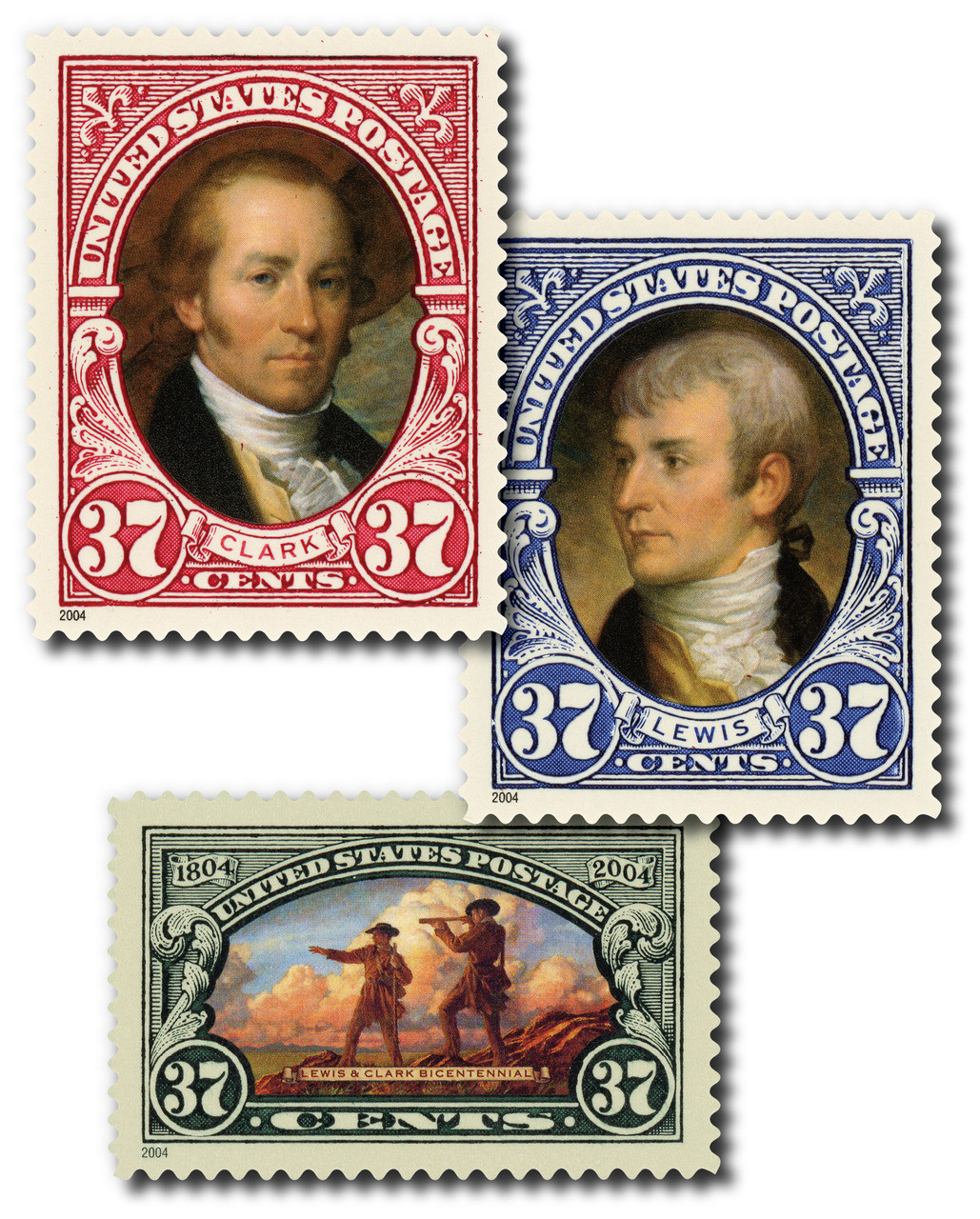 3854-56 - 2004 37c Lewis & Clark Expedition