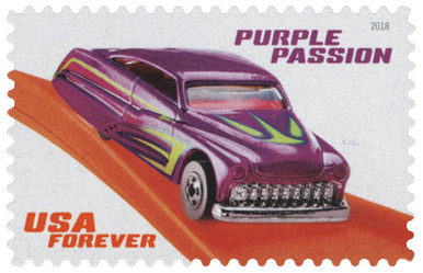 5321 - 2018 First-Class Forever Stamp - Hot Wheels: Purple Passion 5321 - 2018 First-Class Forever Stamp - Hot Wheels: Purple Passion