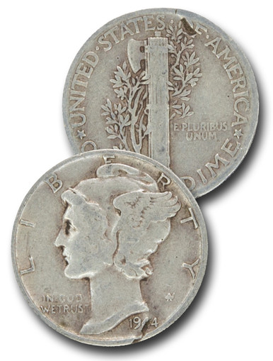 CD-944 - 1944 Mercury Dime - Mystic Stamp Company