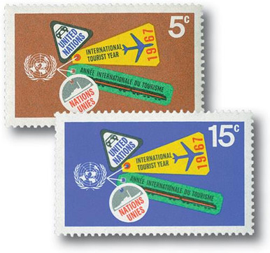 UN175-76 - 1967 International Tourist Year - Mystic Stamp Company