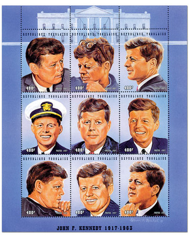 M5136A - Togo JF Kennedy, sheet of 9, mint - Mystic Stamp Company
