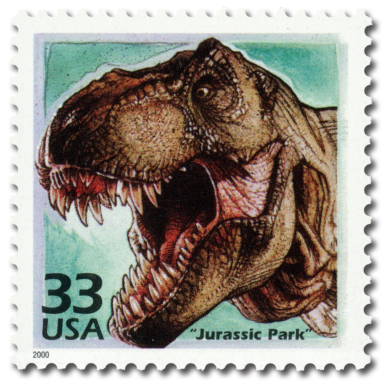 3191k - 2000 33c Celebrate the Century - 1990s: "Jurassic Park"