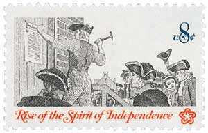 1477 - 1973 8c Colonial Communications: Posting a Broadside