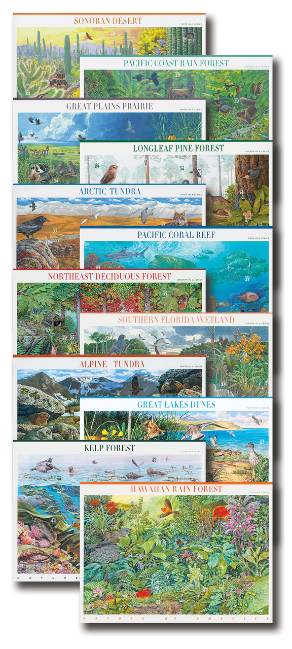 3293/4474 - 1999-2010 Nature of America Series - Complete Set of 12