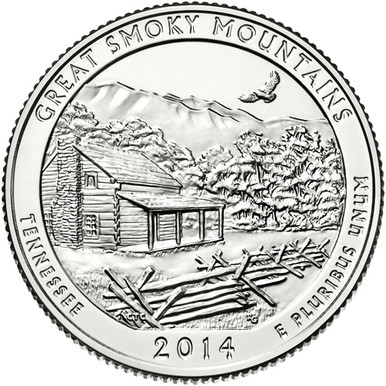CNTNSM25D - 2014 Great Smokey Mt. National Park Quarter, D Mint