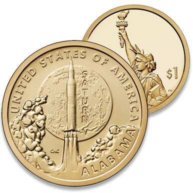 CAI046 - 2024 $1.00 American Innovation - Saturn V Rocket, Alabama
