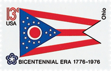1649 - 1976 13c Bicentennial State Flags: Ohio - Mystic Stamp Company