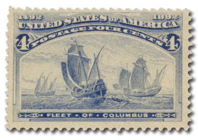 233 - 1893 4c Fleet of Columbus, Ultramarine - Mystic Stamp Company