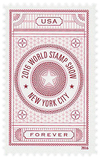 5063 - 2016 First-Class Forever Stamp - World Stamp Show: Red