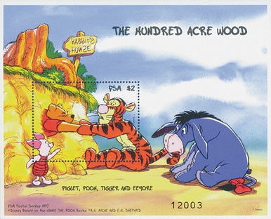 MDS398B - Micronesia 1998 Piglet Pooh & Tigger S/S - Mystic Stamp