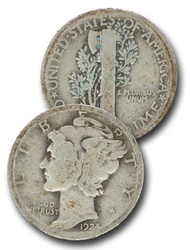 CD-924 - 1924 Mercury Dime - Mystic Stamp Company