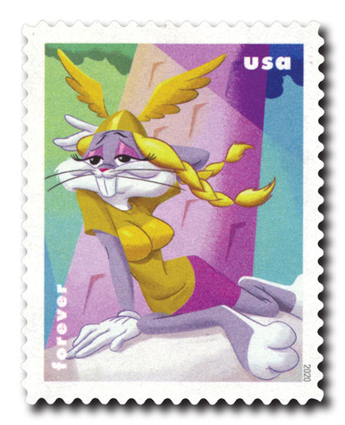 Forever Rabbit Stamp 5498 - 2020 First-Class Forever Stamps - Bugs Bunny: Operatic Brunhilde ...