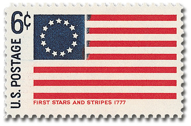 1350 - 1968 6c Historic American Flags: First Stars and Stripes