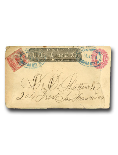 MA1964 - 1862-64 25c Wells Fargo & Co. Pon Express cover