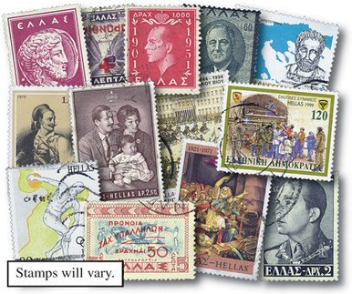 MP1493 - Greece, 200 Different Stamps - Mystic Stamp Company