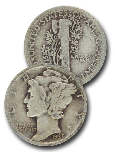 CD-935D - 1935-D Mercury Dime - Mystic Stamp Company