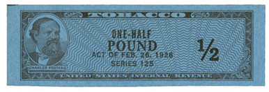 ⭐︎1955⭐︎ TF1114 - 1955, 1/2lb Tobacco Stamp, Series 125, Imperf. - Mystic