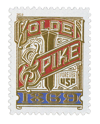 5379 - 2019 First-Class Forever Stamp - Transcontinental Railroad