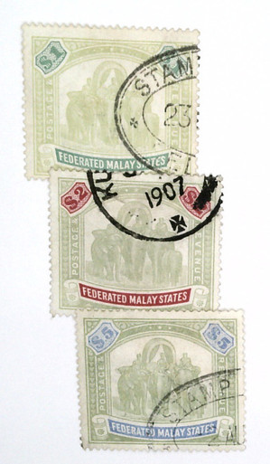 14-16 - 1900 Malaya - Mystic Stamp Company