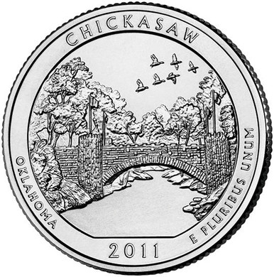 CNOKCS25D - 2011 Chickasaw National Park Quarter, D Mint - Mystic
