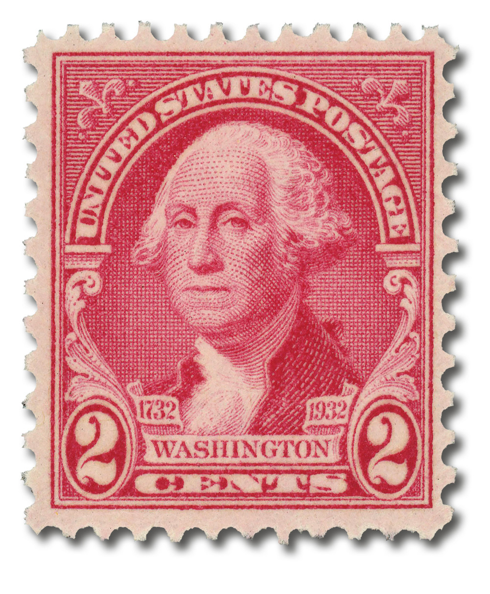 707 - 1932 2c Washington, Carmine Rose