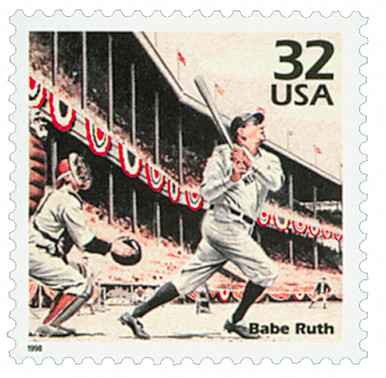 3184a - 1998 32c Celebrate the Century - 1920s: Babe Ruth - Mystic