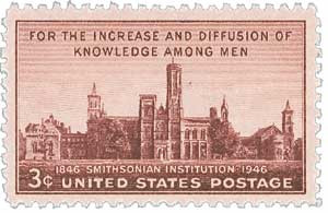 みー（感謝）/3 943 - 1946 3c Smithsonian Institution - Mystic Stamp Company