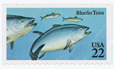 2208 - 1986 22c Fish: Bluefin Tuna - Mystic Stamp Company