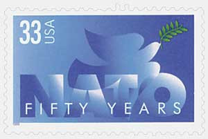3354 - 1999 33c NATO - Mystic Stamp Company
