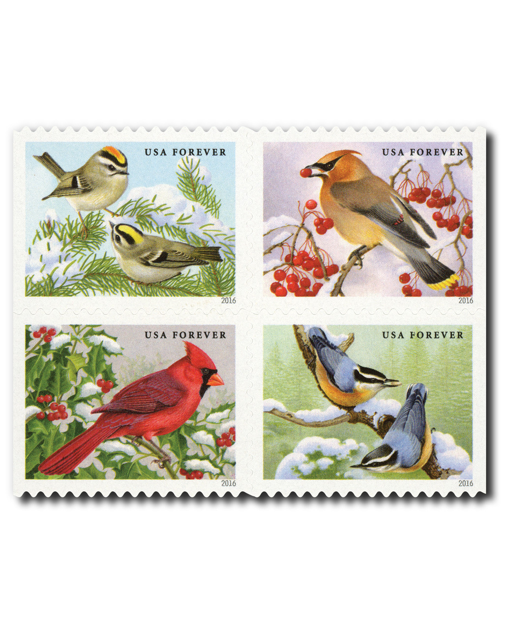 5126-29 - 2016 First-Class Forever Stamp - Songbirds in Snow