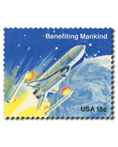 1913 - 1981 18c Space Achievement: Benefiting Mankind - Mystic