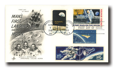 AC391 - First Day Cover, Moonlanding with #C76 #1193 #1331-32