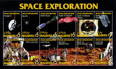 M4333 - Maldives Space Exploration Mint Sheetlet - Mystic Stamp