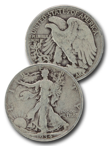 CH-934 - 1934 Walking Liberty Half Dollar - Mystic Stamp Company