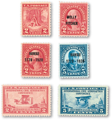 YS1928C - 1928 Complete Commemorative Year Set, 6 stamps