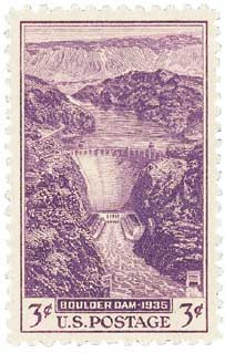 774 - 1935 3c Boulder Dam, Purple, Perf. 11x10.5 - Mystic Stamp