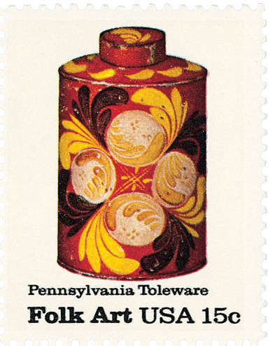 1776 - 1979 15c Pennsylvania Toleware: Tea Caddy - Mystic Stamp