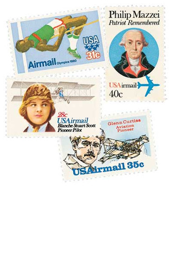 C97-100 - 1979-80 US Airmail Commemoratives, Set of 4 Stamps