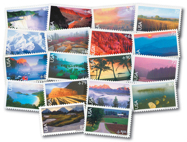 C133-50 - 1999-2012 Scenic American Landscapes, Complete Set of 18 Stamps